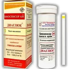 Диаглюк — тест-полоски для определения глюкозы в крови, Биосенсор АН